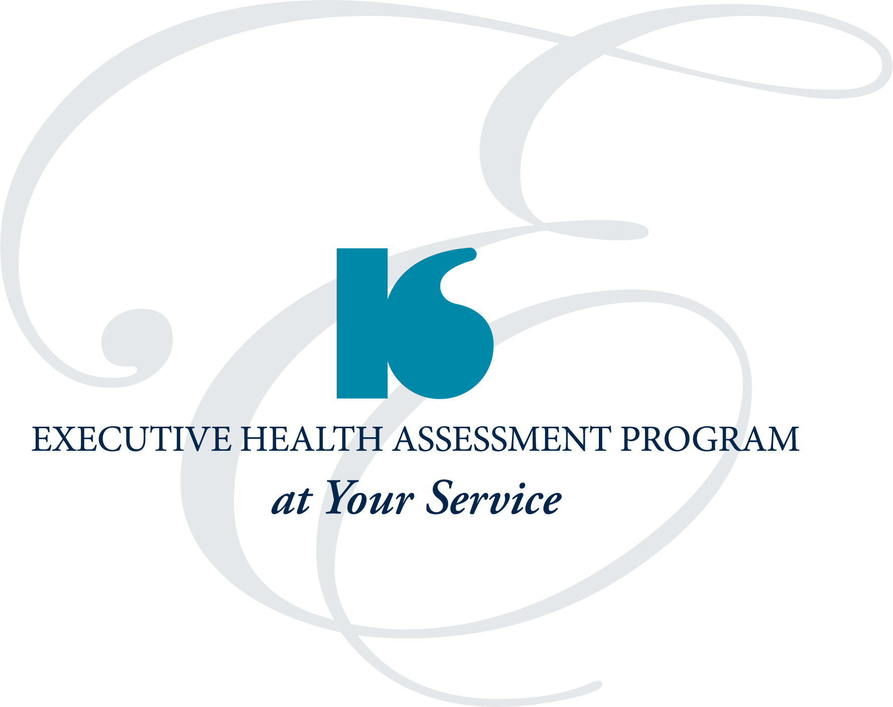 Kelsey-Seybold logo with text, "Executive Health Assessment Program at Your Service." Kelsey-Seybold logo with text, "Executive Health Assessment Program at Your Service."