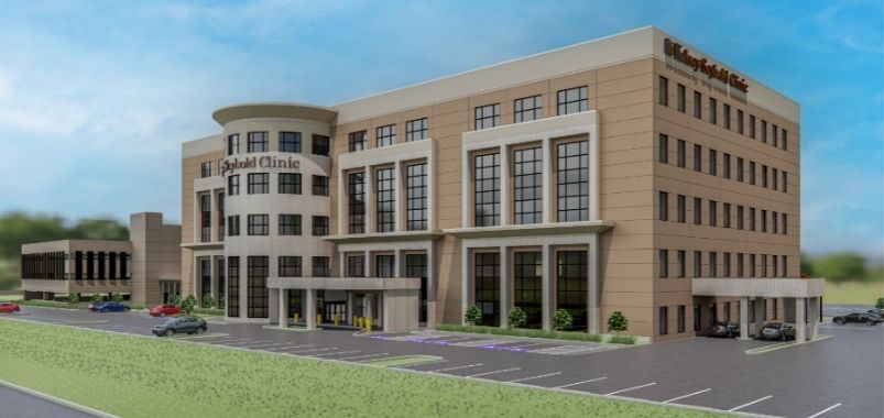 3D rendering of Kelsey-Seybold's Lake Houston Clinic exterior. 3D rendering of Kelsey-Seybold's Lake Houston Clinic exterior.