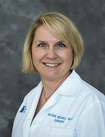 Portrait of Valerie Meshell, MSN, RN, CBCN, NP-C, Surgery specialist at Kelsey-Seybold Clinic.