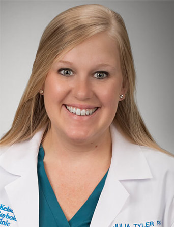 Portrait of Julia Tyler, PA-C, Orthopedics specialist at Kelsey-Seybold Clinic.