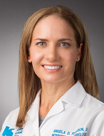 Portrait of Angela Ferguson, DO, FACC, Cardiology and Interventional Cardiology specialist at Kelsey-Seybold Clinic.