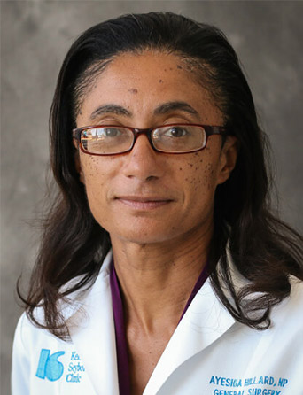 Portrait of Ayeshia Hilliard, NP, Surgery specialist at Kelsey-Seybold Clinic.