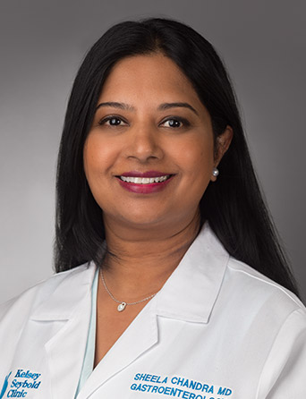 Portrait of Sheela Chandra, MD, Gastroenterology specialist at Kelsey-Seybold Clinic.