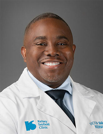 Portrait of Victor Simms, MD, MPH, FACP, Internal Medicine specialist at Kelsey-Seybold Clinic.