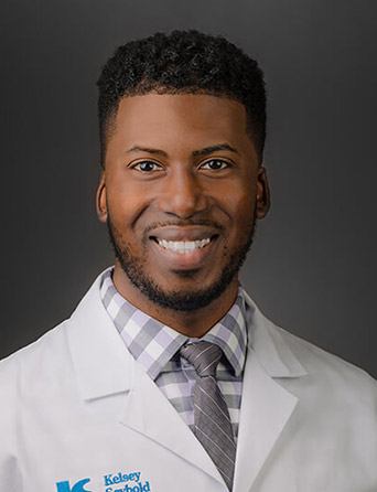 Portrait of George Adesina, MD, MSPH, FACC, Cardiology specialist at Kelsey-Seybold Clinic.
