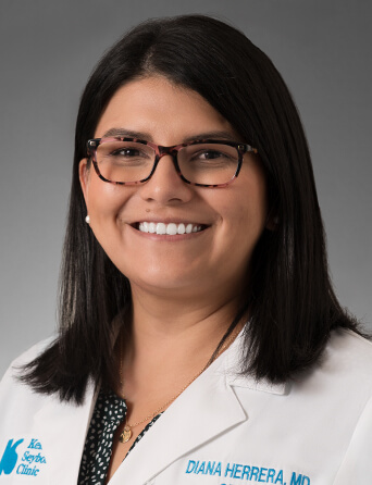 Portrait of Diana Herrera, MD, OB/GYN specialist at Kelsey-Seybold Clinic.