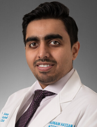 Portrait of Hunain Hassan, MD, Hospitalist specialist at Kelsey-Seybold Clinic.