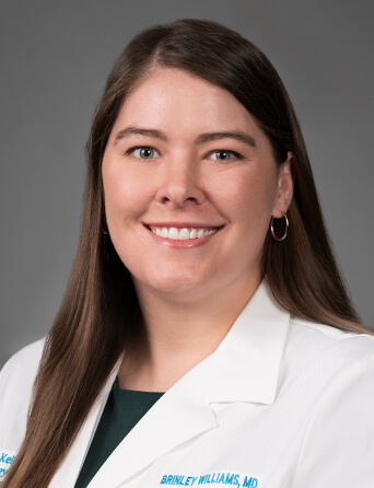 Portrait of Brinley Williams, MD, OB/GYN specialist at Kelsey-Seybold Clinic.