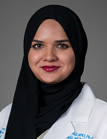 Portrait of Syed "Farya" Arshad, PA-C, Internal Medicine, Primary Care specialist at Kelsey-Seybold Clinic.