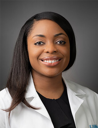 Portrait of Kenne Ogunmakin, MD, FADD, Cosmetic Dermatology and Dermatology specialist at Kelsey-Seybold Clinic.