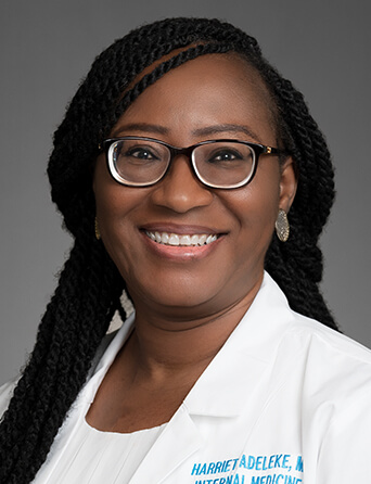 Portrait of Harriet Adeleke, MD, Internal Medicine specialist at Kelsey-Seybold Clinic.