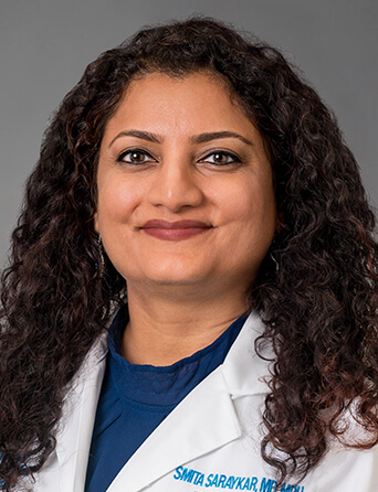 Portrait of Smita Saraykar, MD, MPH, Family Medicine specialist at Kelsey-Seybold Clinic.