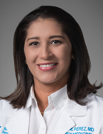 Portrait of Nidia M. Perez, MD, MPH, Family Medicine specialist at Kelsey-Seybold Clinic.